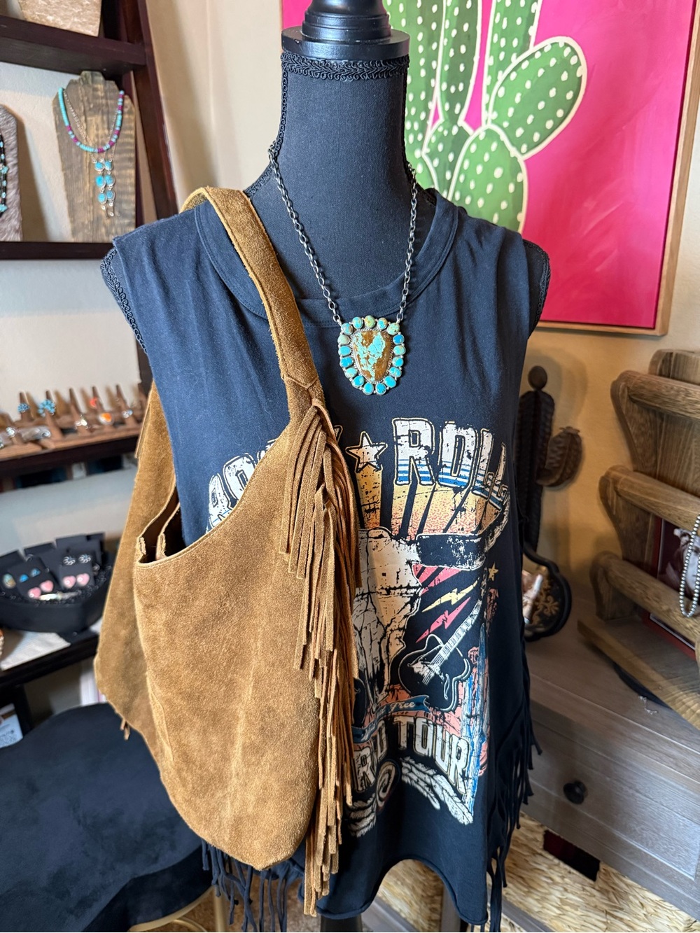 Haute Hippie Camel Suede Fringe Hobo Bag